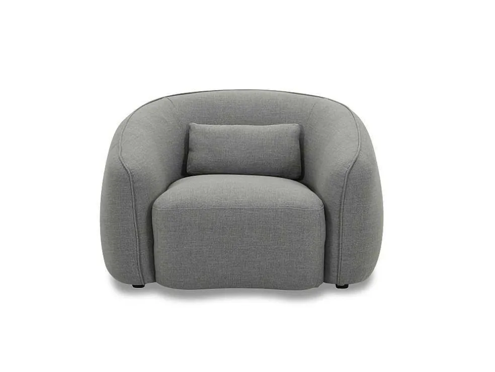 Fauteuil Van Grijze Stof Stefian