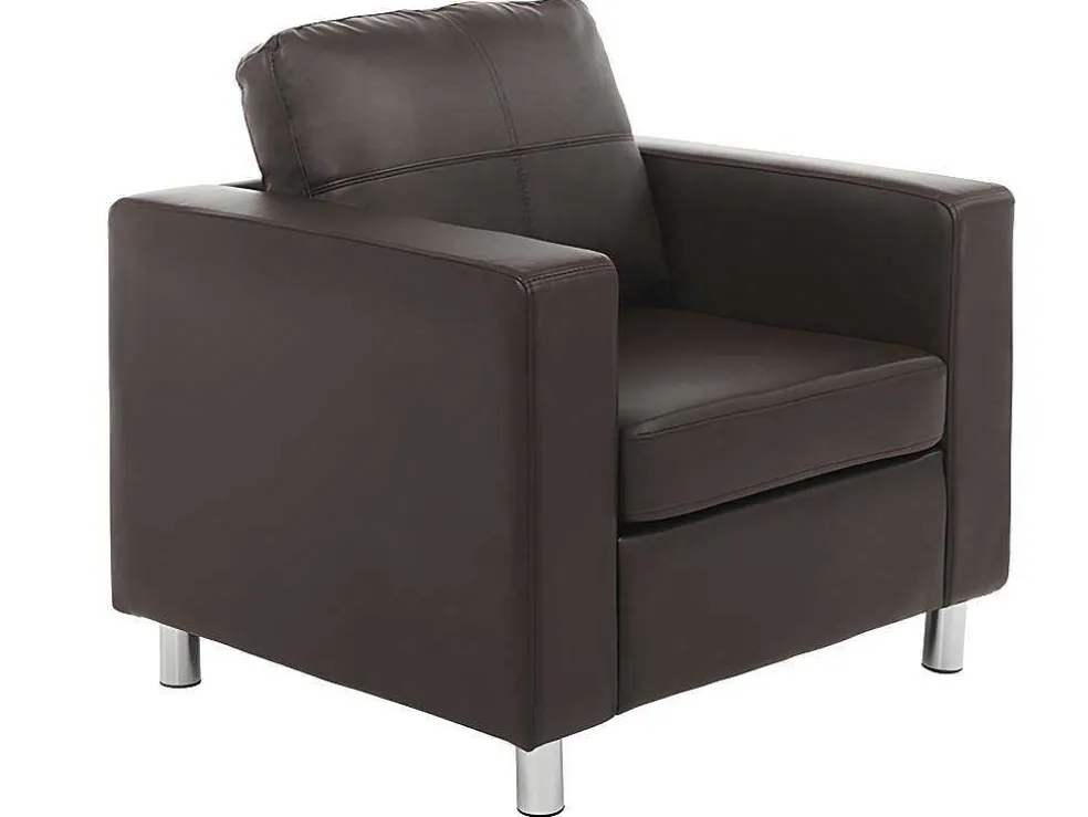 Fauteuil Van Kunstleer Ackley - Bruin