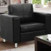 Fauteuil Van Kunstleer Ackley - Zwart
