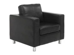Fauteuil Van Kunstleer Ackley - Zwart