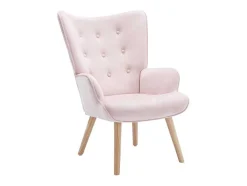 Fauteuil Van Roze Velours Vately
