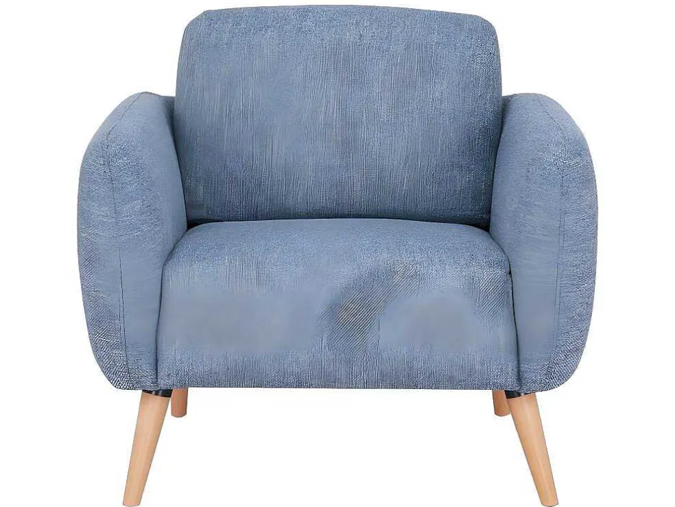 Fauteuil Van Stof Magelan - Lichtblauw