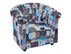 Fauteuil Van Stof Met Patchwork-Motief Chesterfield
