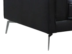 Fauteuil Van Zwart Leer Lecco