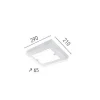 Finn Plafondlamp, Eik, Chroom, Wit, 29X21X6,5 Cm, Epikasa