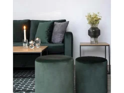 Firenze Chaise Longue Bank Velours, Groen.