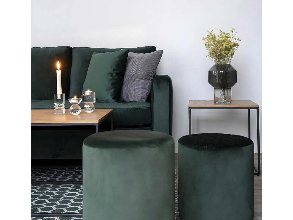 Firenze Chaise Longue Bank Velours, Groen.