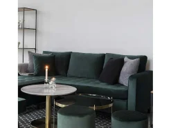 Firenze Chaise Longue Bank Velours, Groen.