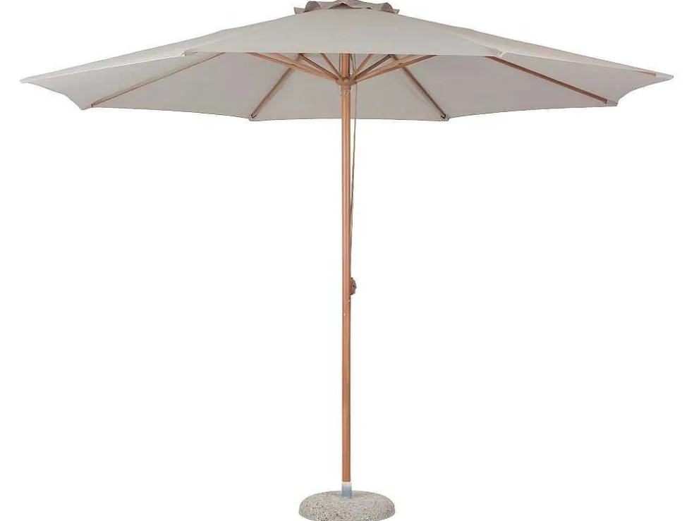 Frank Zonnescherm Parasol Met Dissel O3.5M Teak Decor, Beige.