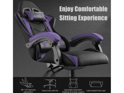 Gaming- En Bureaustoel Ergonomische Computerbureaustoel Met Hoofdsteun En Lumbale Ondersteuning