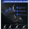Gaming Stoel Gaming Met Lumbale Kussen En Hoofdsteun En Vaste Armleuning, Pu Leather Burea -Stoel