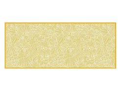 Gangtapijt Van Vinyl Met Bloemmotieven - 66 X 160 Cm - Geel En Wit - Capucina