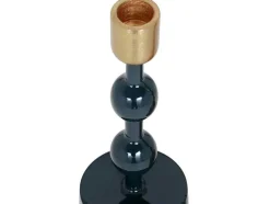 Geemailleerde Aluminium Kandelaar - H.22 Cm - Eendeblauw - Parina