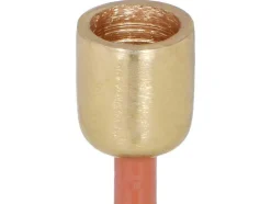 Geemailleerde Aluminium Kandelaar - H.22 Cm - Terracotta - Parina