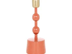 Geemailleerde Aluminium Kandelaar - H.22 Cm - Terracotta - Parina