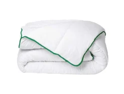 Gematigd Dekbed Met Natuurlijke Antimijtbehandeling Van Dreamea Van Microvezel - 200 X 200 Cm - 300 G/M - Groene Bies - Azylia Ii