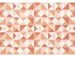 Geometrisch Tapijt Van Vinyl - 120 X 180 Cm - Oranje - Myrala