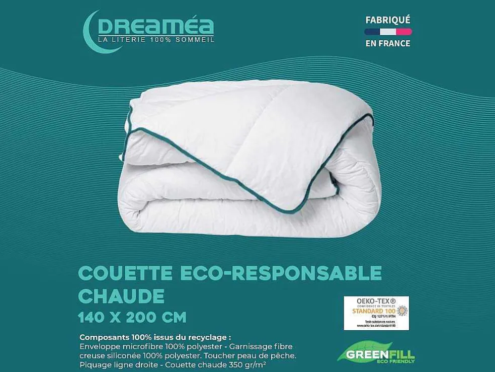 Gerecycled Warm Dekbed Van Dreamea In Microvezel - 140 X 200 Cm - 350 Gr/M - Rosa