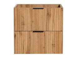 Gestreept Hangend Meubel Onder Wastafel - Licht Naturel - L60 Cm - Zevara