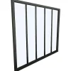 Glazen Binnenraam Bayview Van Aluminium Met Zwarte Poedercoating - 150 X 130 Cm