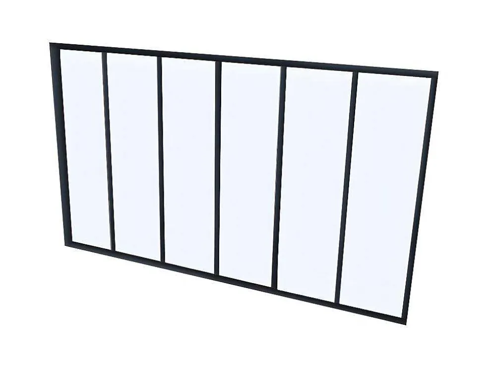 Glazen Binnenraam Bayview Van Aluminium Met Zwarte Poedercoating - 180 X 105 Cm