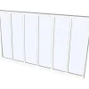 Glazen Binnenraam Bayview In Aluminium Met Witte Poedercoating - 180X105 Cm