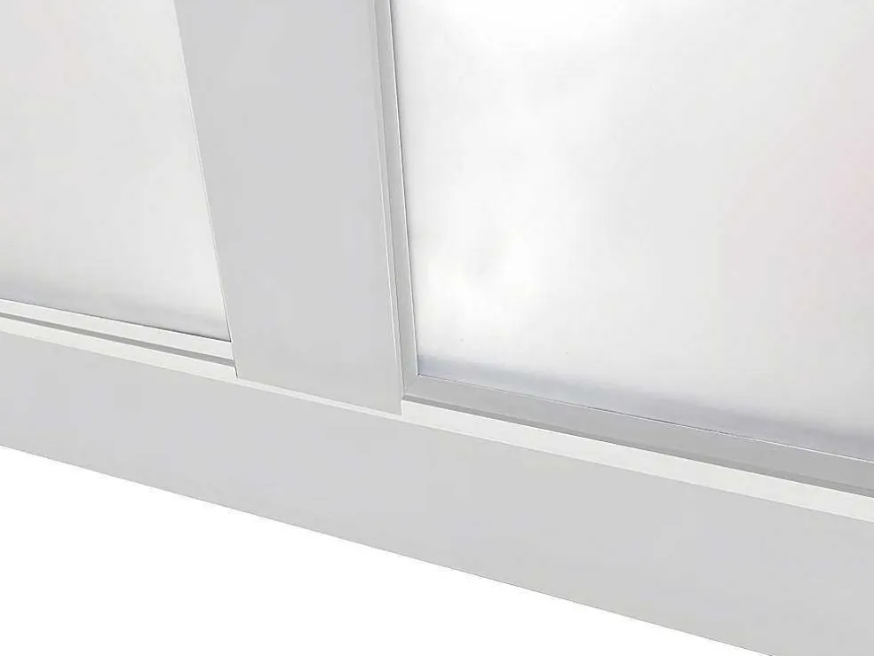 Glazen Binnenraam Bayview In Aluminium Met Witte Poedercoating - 180X105 Cm