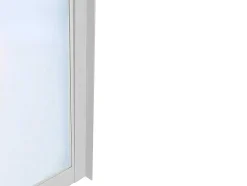 Glazen Binnenraam Bayview In Aluminium Met Witte Poedercoating - 180X105 Cm