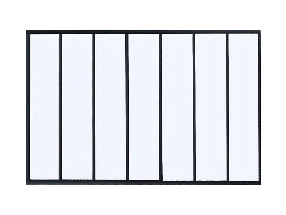 Glazen Binnenraam In Aluminium Met Poedercoating - 210 X 105 Cm - Zwart - Bayview