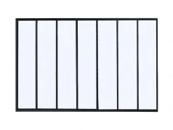 Glazen Binnenraam In Aluminium Met Poedercoating - 210 X 130 Cm - Zwart - Bayview