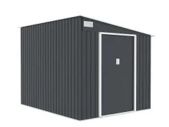 Grijs Metalen Tuinhuisje Van Gegalvaniseerd Antracietkleurig Staal 4,97 M - Daustin