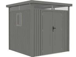 Grijs Metalen Tuinhuisje Van Gegalvaniseerd Staal 4,4 M - Rivola