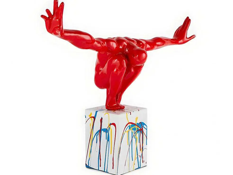 Groot Beeld Soledad Ii Van Hars - L.73 X H.57 Cm - Rood