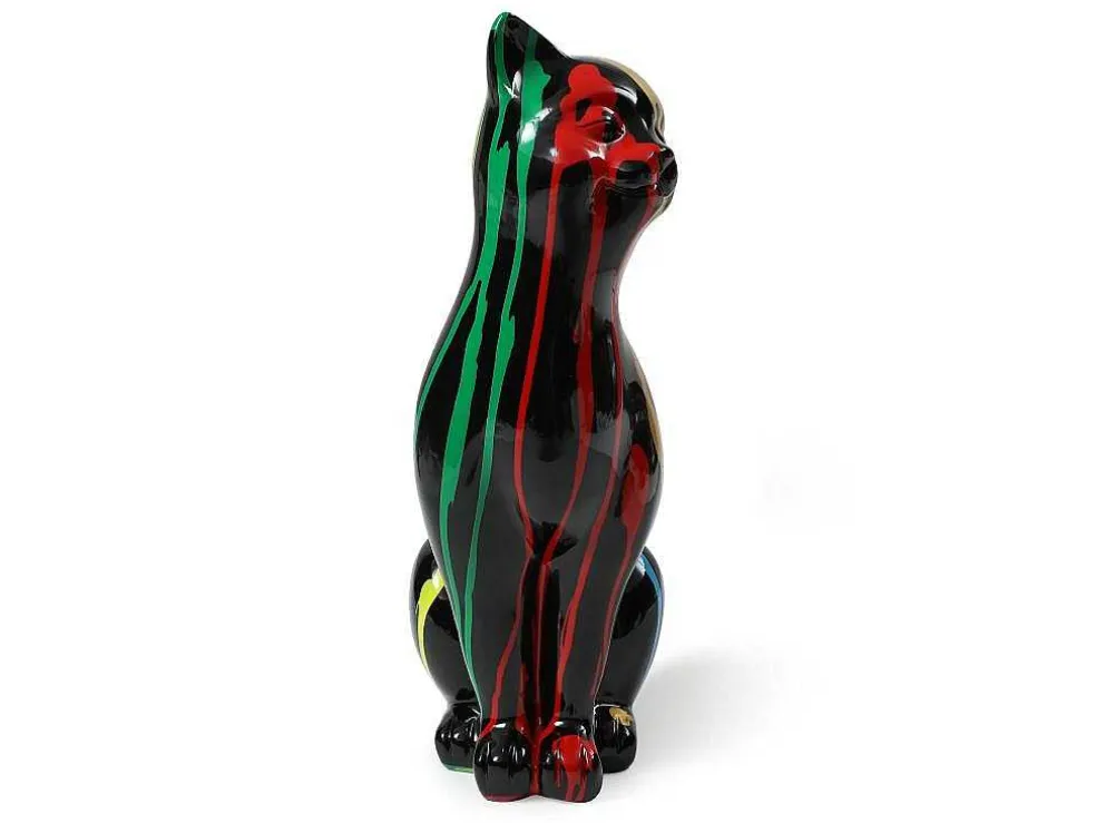 Groot Kattenstandbeeld Van Hars L24 X B13 X H53 Cm Meerdere Kleuren Miniria
