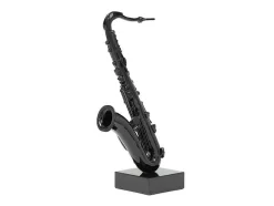 Groot Saxofoonstandbeeld Van Hars L29 X B16 X H62 Cm Zwart Musania