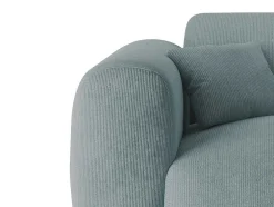Grote Hoekbank Met Hoek Rechts Van Blauwe Stof Met Textuur Pogni Van Maison Cephy