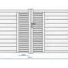 Halfopengewerkte Aluminium Elektrische Draaipoort Met Motief B300 X H164 Cm Antraciet Orist Ii