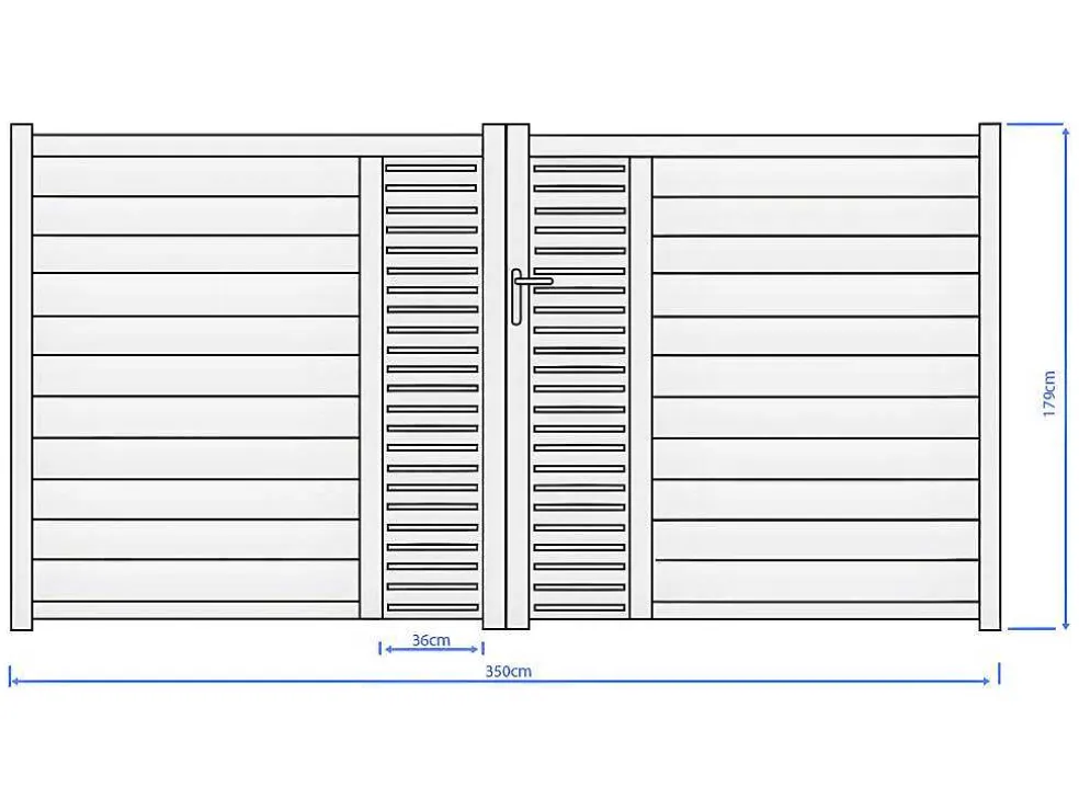 Halfopengewerkte Aluminium Draaipoort Met Motief B350 X H179 Cm Antraciet Orist Ii