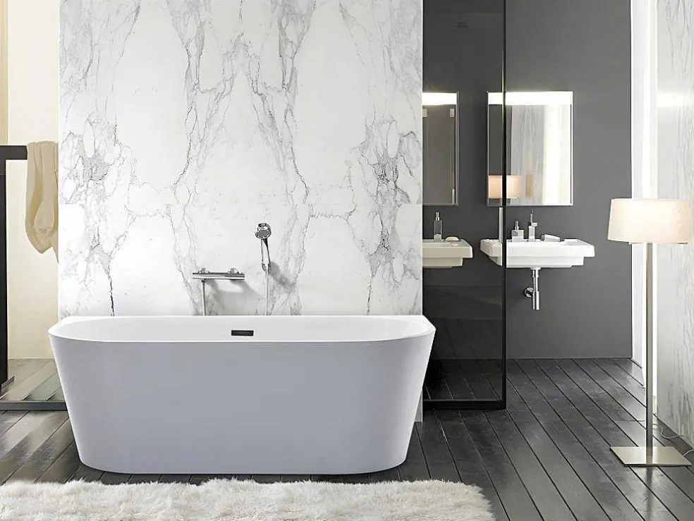 Halfvrijstaand Bad Divina -200L - 150X75X58Cm - Wit