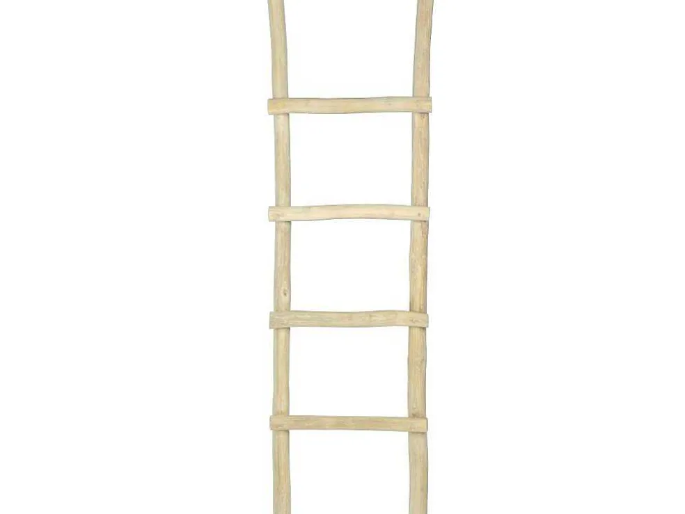 Handdoekenrek Ladder Van Massief Teakhout - Naturelkleur - Fodna