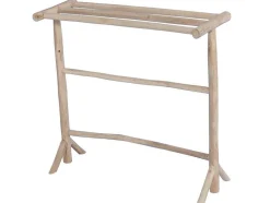 Handdoekhouder Op Poten Van Massief Teakhout - L80 Cm X D29 Cm X H75 Cm - Fodna