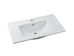 Hangend Badkamermeubel Met Ingebouwde Wastafel - Betongrijs - 80 Cm - Sosthene