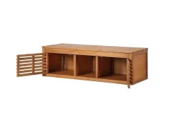 Hangend Badkamermeubel Van Acaciahout Met Dubbele Wastafel - 130 Cm - Penebel