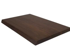 Hangend Bureau Van Donker Teakhout Met Zwarte Beugels En Wastafel - 80 X 50 Cm - Sukawati