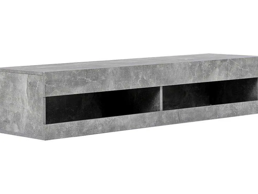 Hangend Tv-Meubel 140 Cm Met Led - Grijs