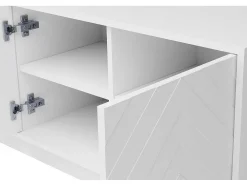 Hangend Tv-Meubel Met 4 Deuren En 2 Nissen Van Mdf - Wit - Redonia