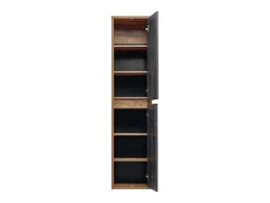Hangende Badkamerkolom - Licht Naturel En Antraciet - H170 Cm - Tikitki