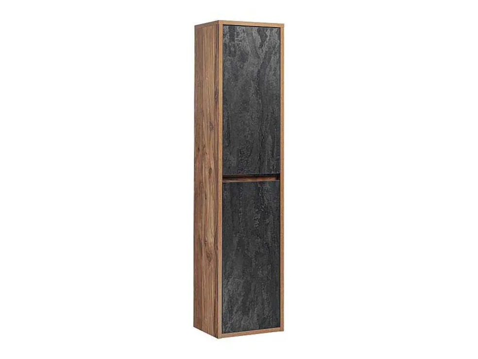 Hangende Badkamerkolom - Licht Naturel En Antraciet - H170 Cm - Tikitki