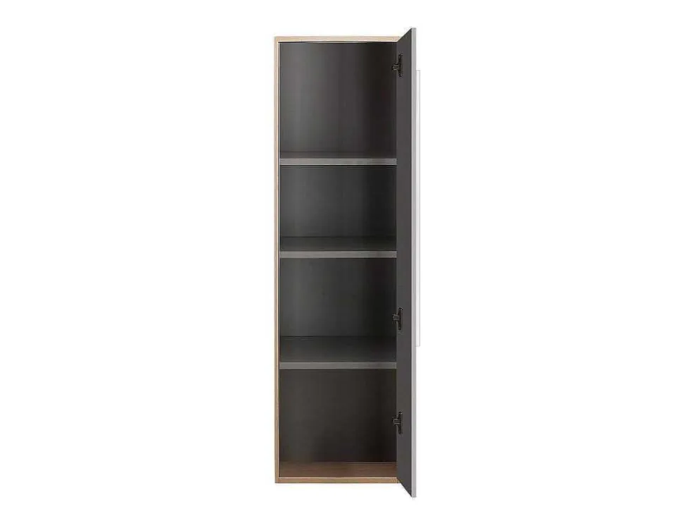 Hangende Badkamerkolom - Licht Naturelkleurig En Grijs - L35 X B30 X H120 Cm - Jasmine