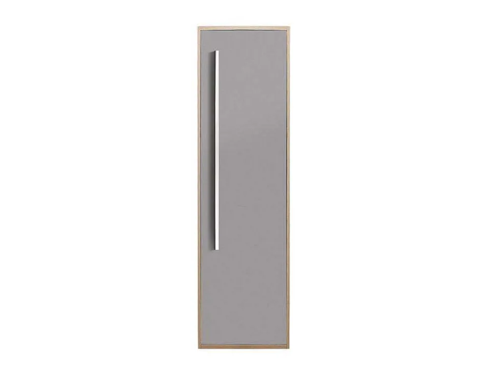 Hangende Badkamerkolom - Licht Naturelkleurig En Grijs - L35 X B30 X H120 Cm - Jasmine